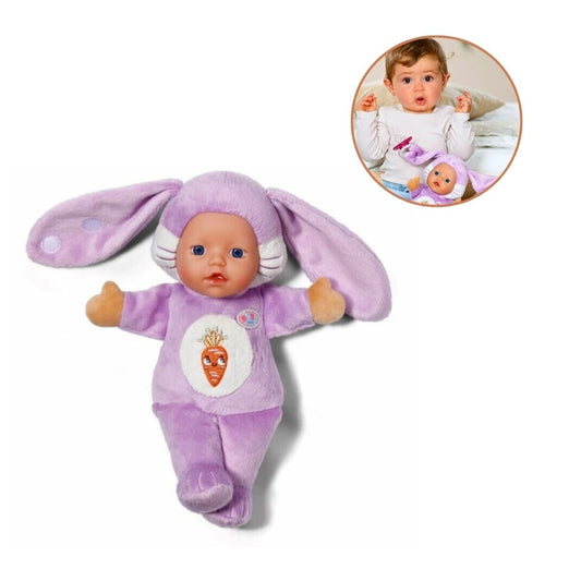 Baby Born Myk Funny Bunny Kanindukke med Rangle og Fingerdukkelomme (26 cm)