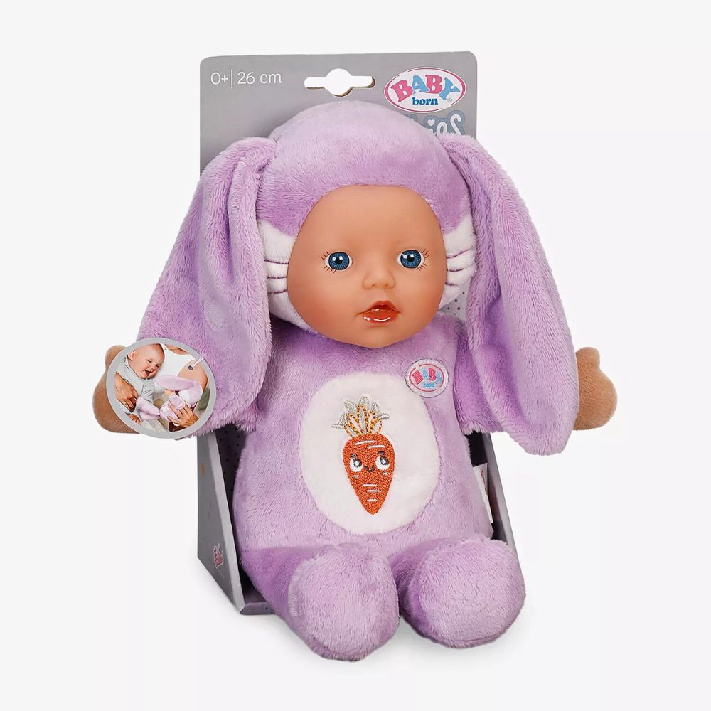 Baby Born Myk Funny Bunny Kanindukke med Rangle og Fingerdukkelomme (26 cm) - bilde 10