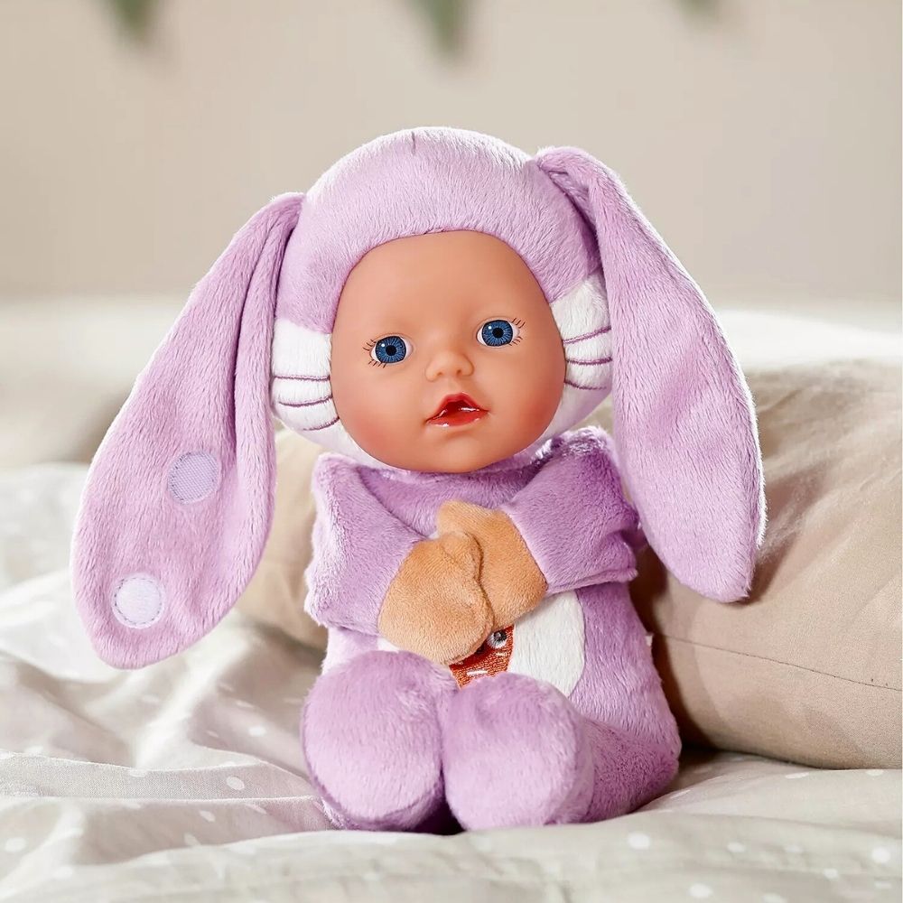 Baby Born Myk Funny Bunny Kanindukke med Rangle og Fingerdukkelomme (26 cm) - detaljbilde