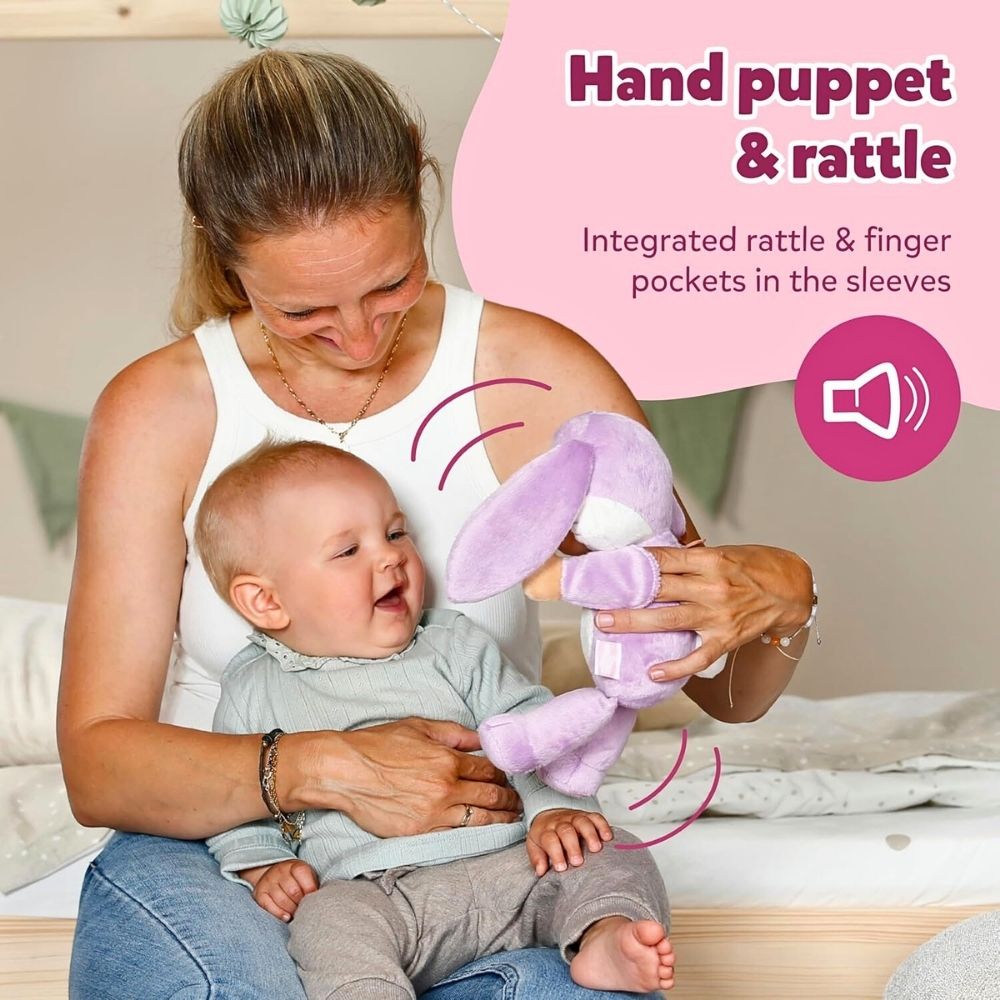 Baby Born Myk Funny Bunny Kanindukke med Rangle og Fingerdukkelomme (26 cm) - bilde 3