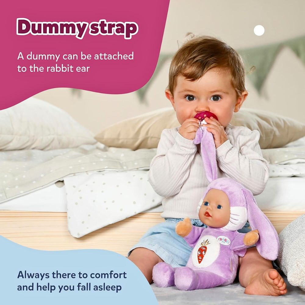 Baby Born Myk Funny Bunny Kanindukke med Rangle og Fingerdukkelomme (26 cm) - bilde 6
