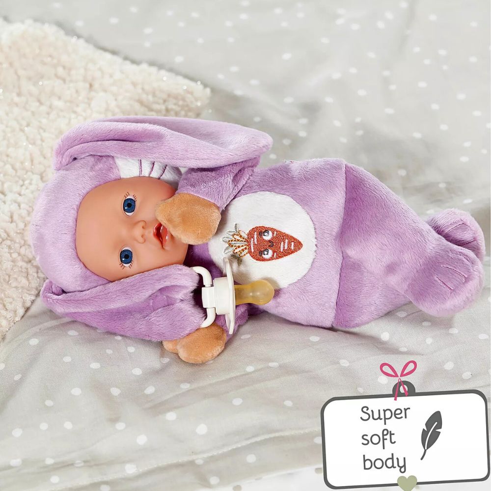 Baby Born Myk Funny Bunny Kanindukke med Rangle og Fingerdukkelomme (26 cm) - bilde 9