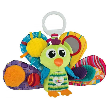 Jacques The Peacock Sensorisk Påfugl med Rangle, Speil og Knitring