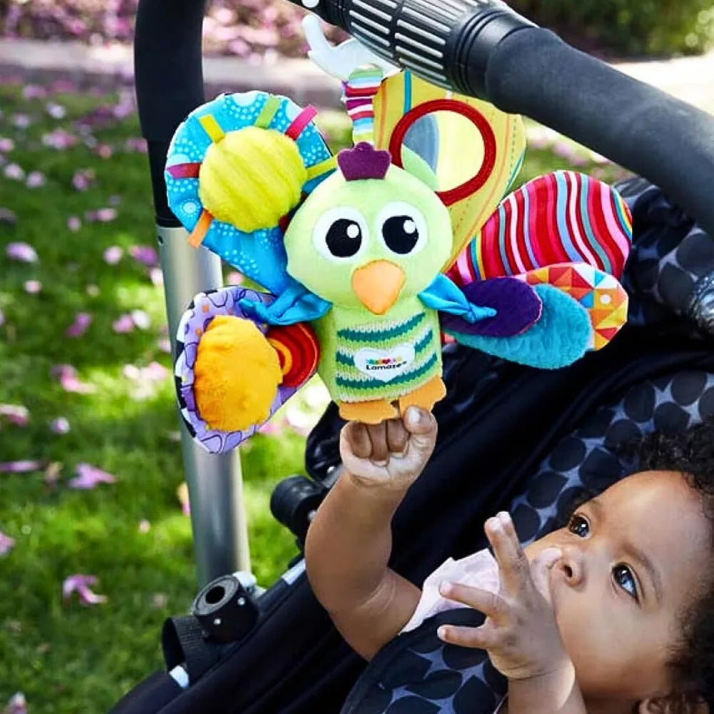 Jacques The Peacock Sensorisk Påfugl med Rangle, Speil og Knitring