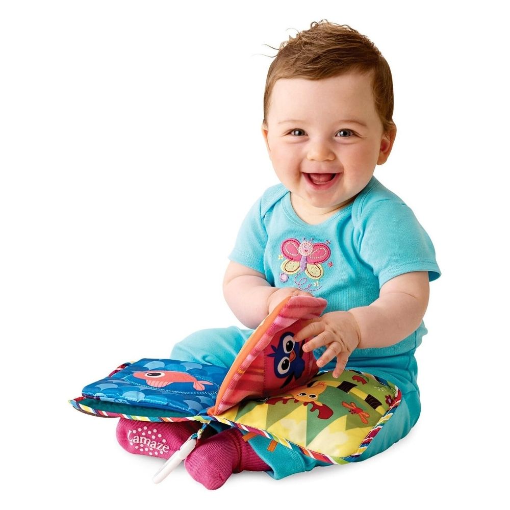 Lamaze Myk Aktivitetsbok med Knitring og Rangle - bilde 3