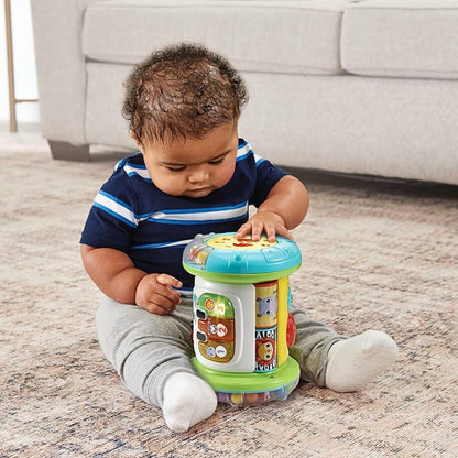 VTech 2-i-1 Rullende Tromme – Interaktiv Leke med 90+ Lyder og Fraser – Fra 6 Måneder