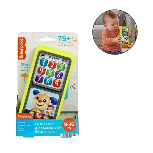 Fisher-Price Laugh & Learn Smarttelefon – Interaktiv Leketelefon for Baby – Fra 6 Måneder