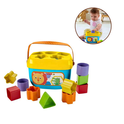 Baby First Blocks Klassisk Putteboks med 10 Fargeklosser