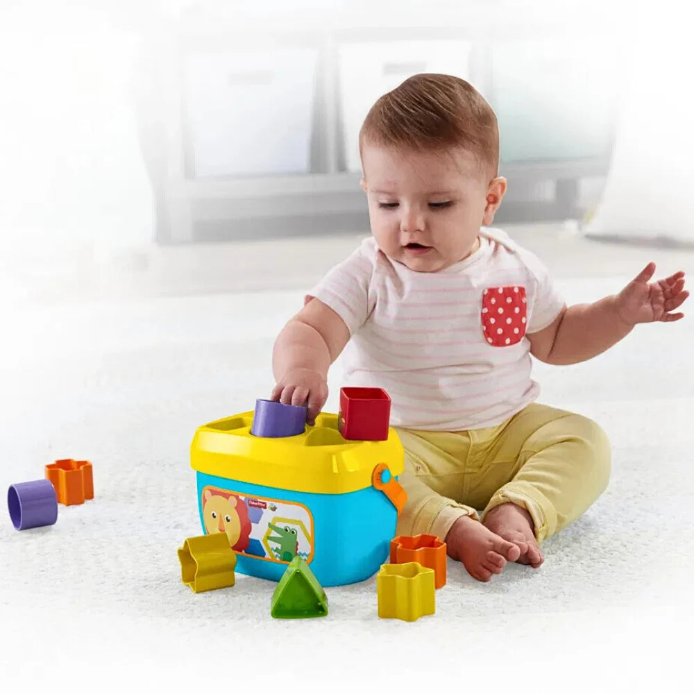 Baby First Blocks Klassisk Putteboks med 10 Fargeklosser
