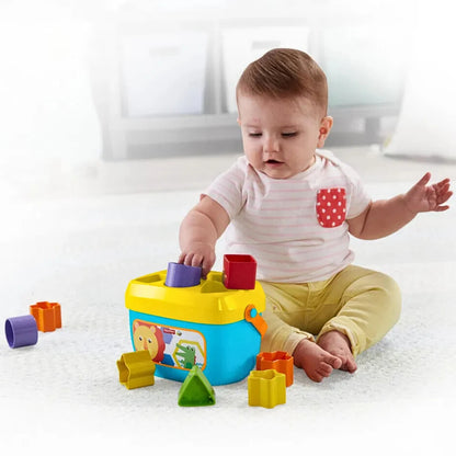 Baby First Blocks Klassisk Putteboks med 10 Fargeklosser