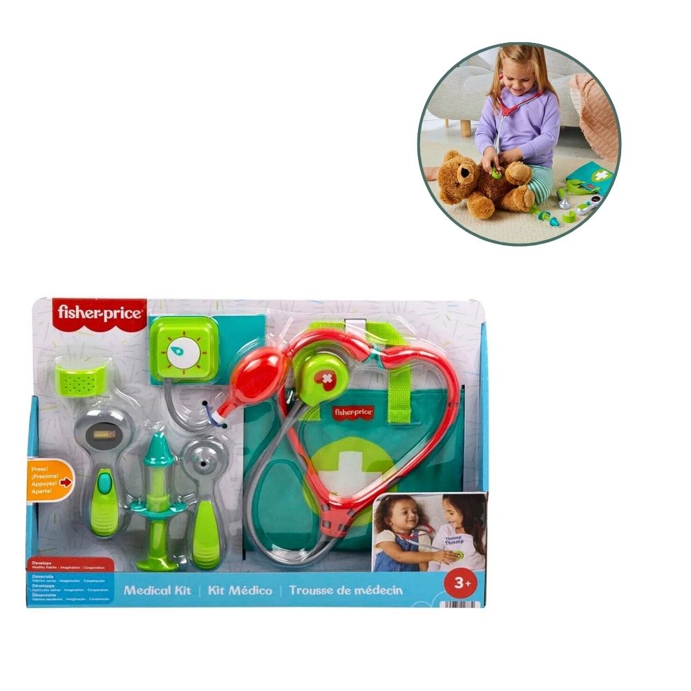 Fisher Price Komplett Doktorsett med Medisinveske og 7 Deler