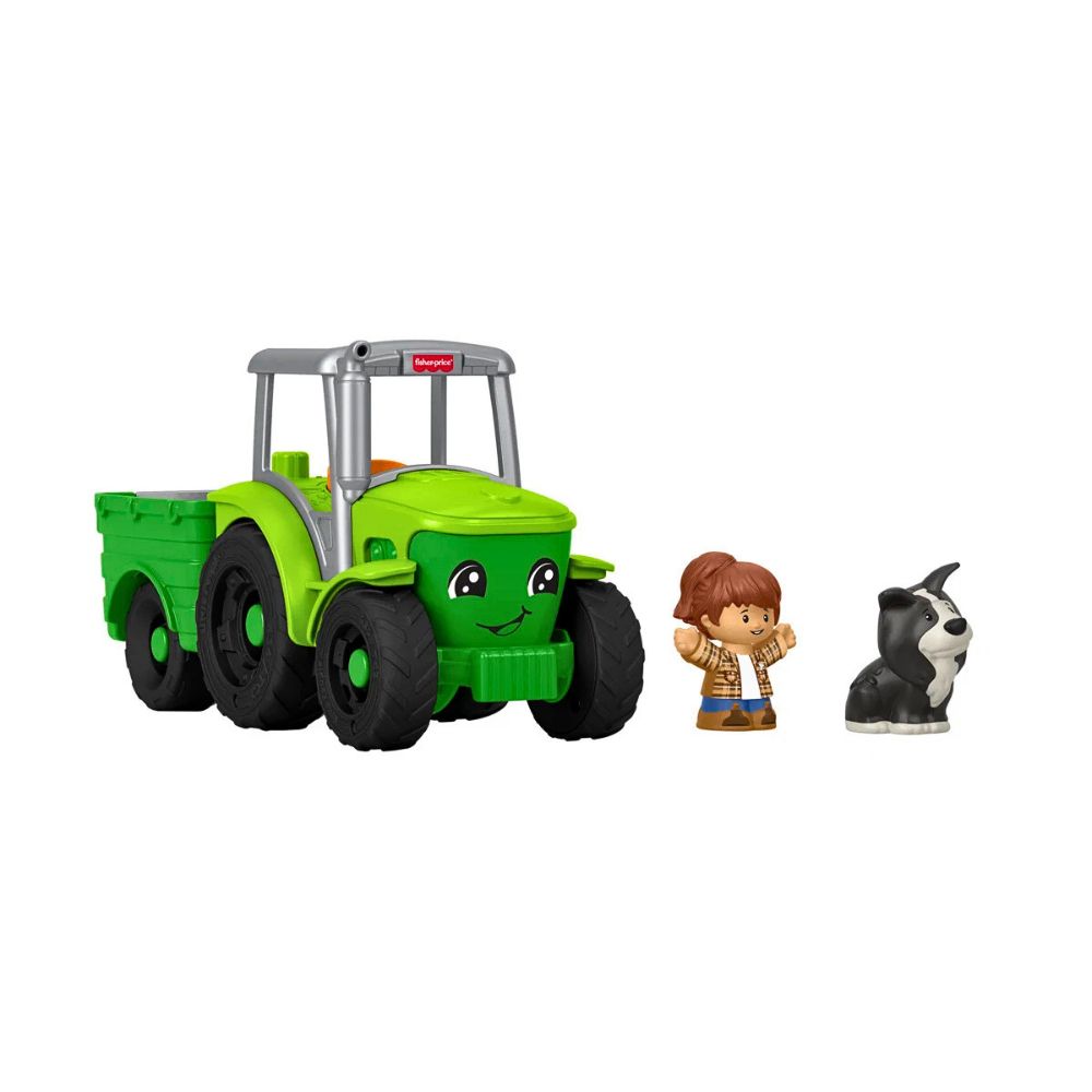 Push & Play traktor og tilhenger m/musikk og 2 figurer for bondegårdslek