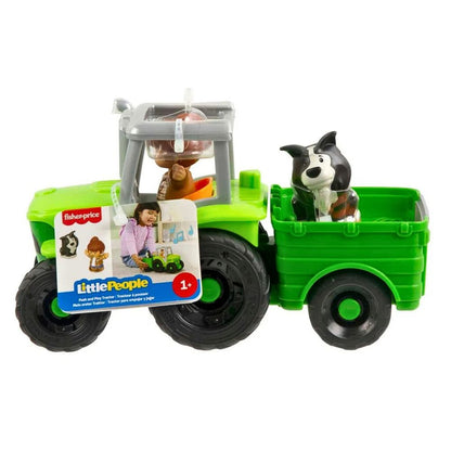 Push & Play traktor og tilhenger m/musikk og 2 figurer for bondegårdslek