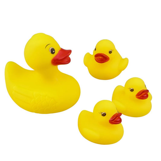 Happy Baby Badeand Familie – Sett med 4 Badeender – Fra 6 Måneder