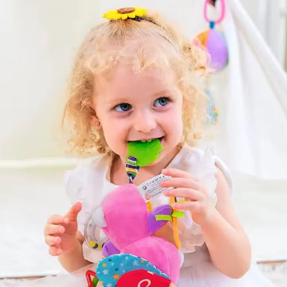 Happy Baby Rosa Kanin Sensorisk Aktivitetshenger med Speil, Bitering og Rangle - bilde 5