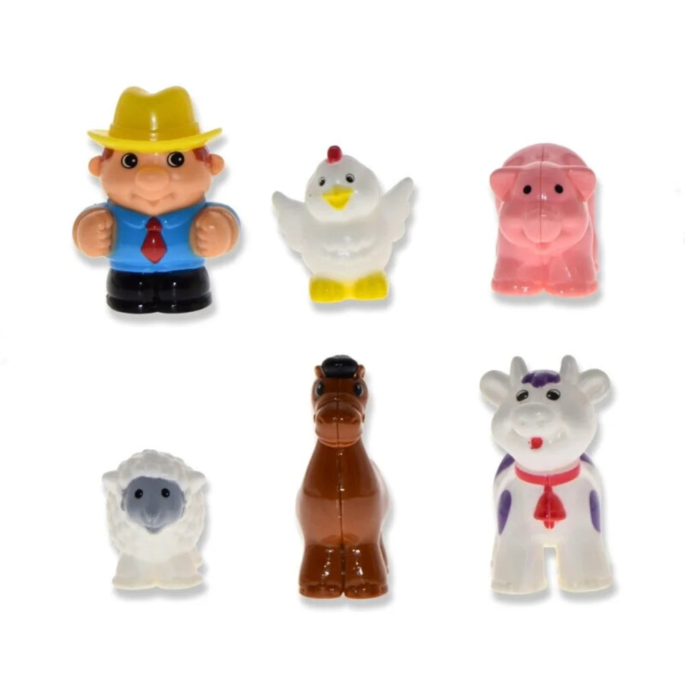 Motorisert Gårdstraktor og Henger med Lys, Lyd og Morsomme Dyrelyder