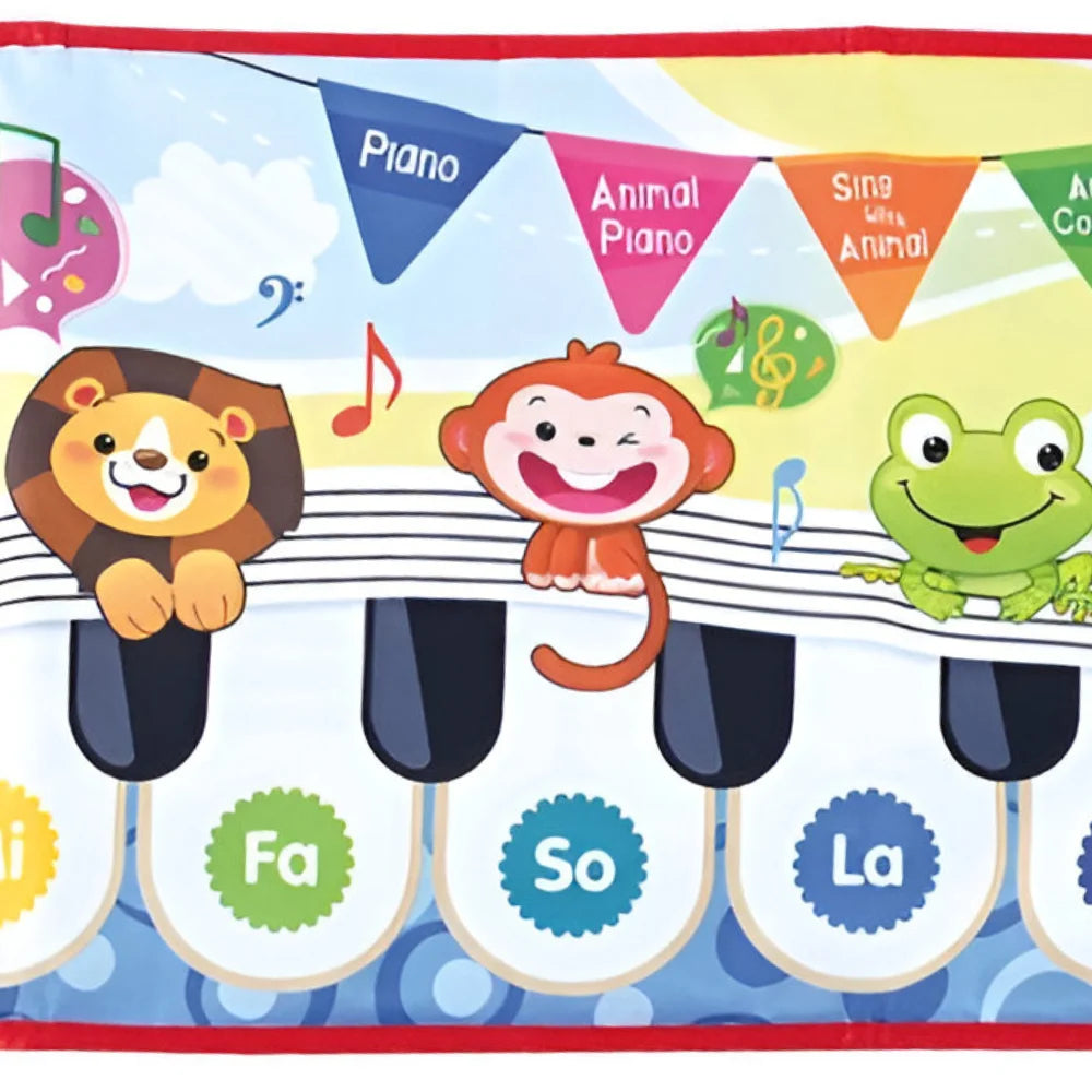 Interaktiv Musikalsk Piano Lekematte med Dyr og Lyd