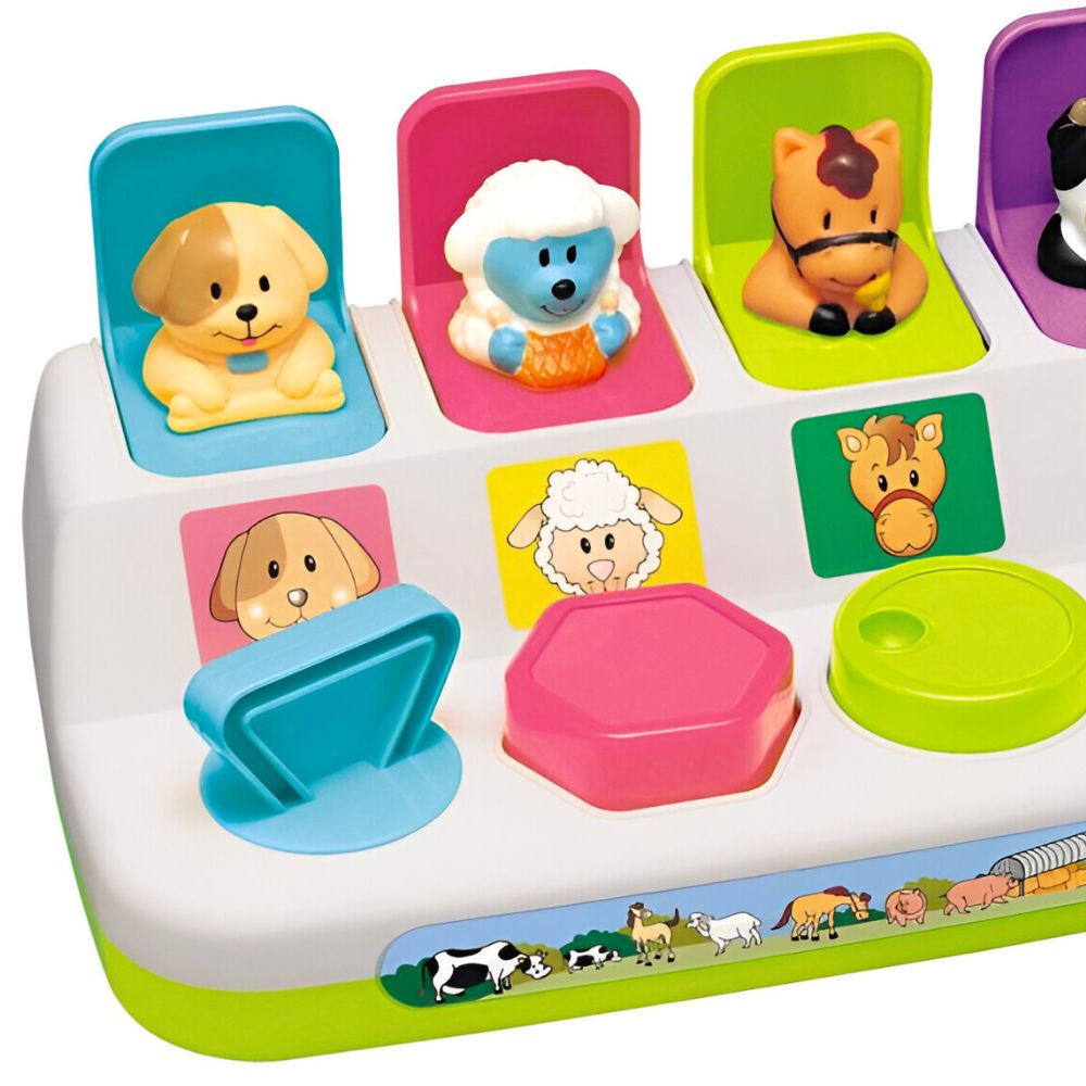 Happy Baby Pop Up Bondegårdsdyr – Interaktiv Leke med Dyr – Fra 12 Måneder