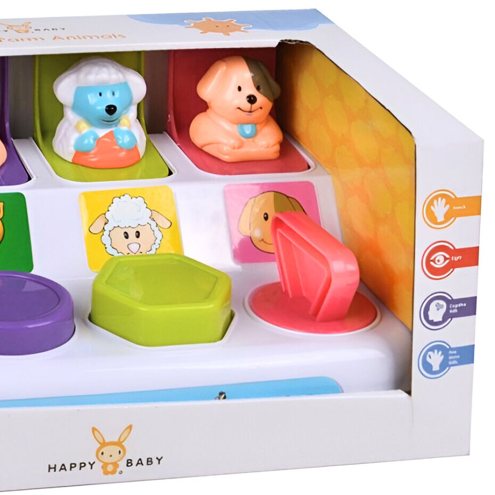 Happy Baby Pop Up Bondegårdsdyr – Interaktiv Leke med Dyr – Fra 12 Måneder