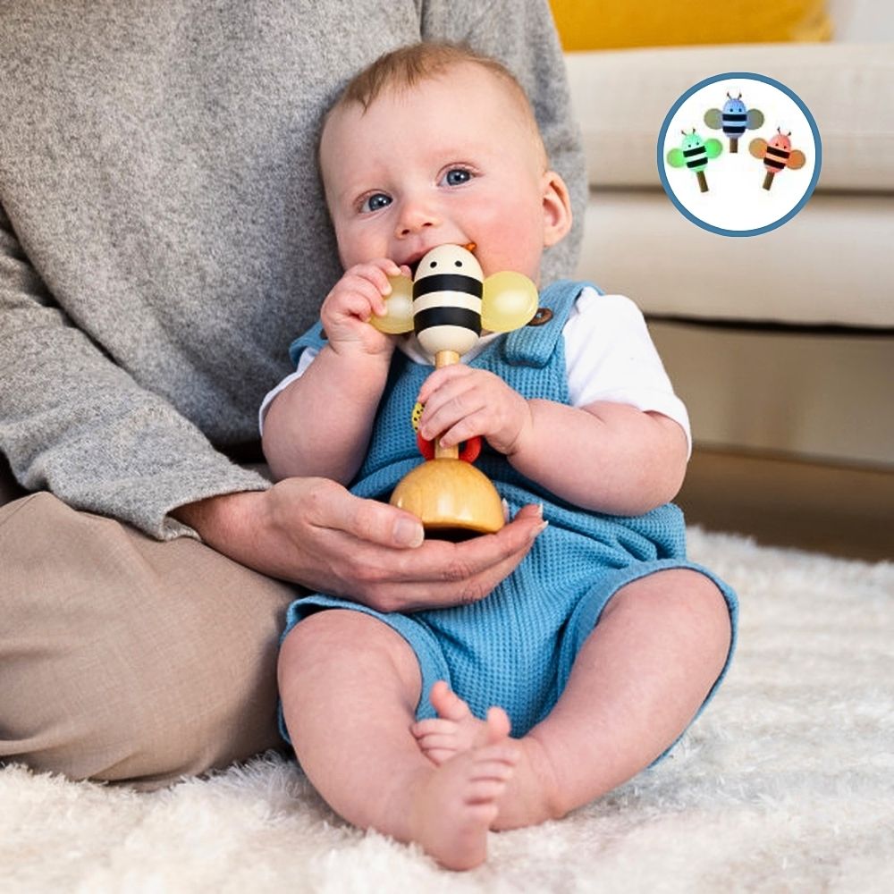 MT Rangle & Biteleke Brilliant Bee – Fargerik Sansestimulering for Baby – Fra 0 Måneder