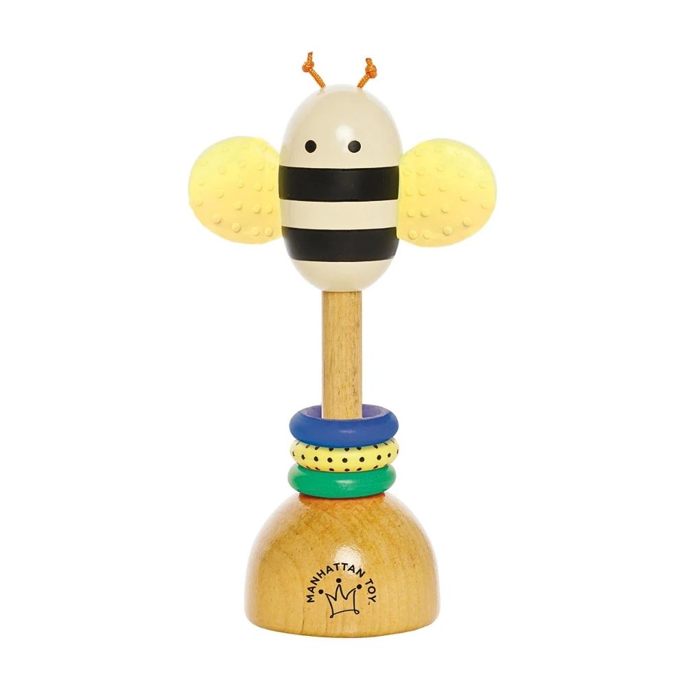 MT Rangle & Biteleke Brilliant Bee – Fargerik Sansestimulering for Baby – Fra 0 Måneder