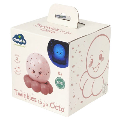 Cloud B Twinkles Octo Flerfarget Nattlampe For Baby i Pastell Rosa - bilde 6
