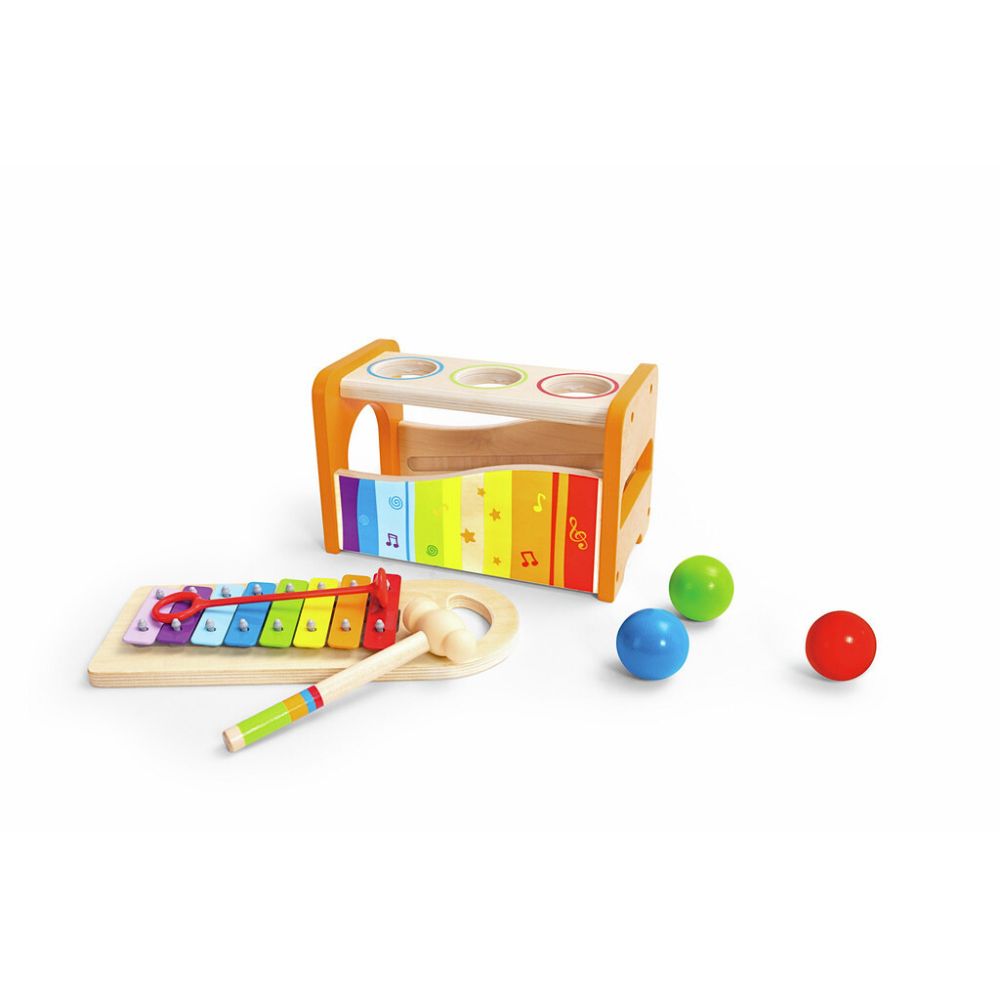 Xylofon i Tre med Hammer og Kuler
