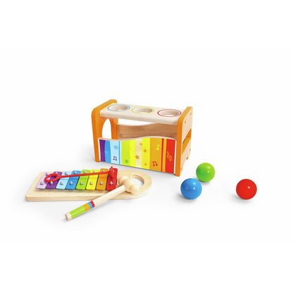 Xylofon i Tre med Hammer og Kuler