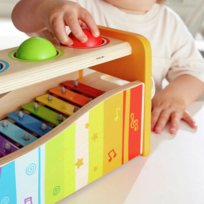 Xylofon i Tre med Hammer og Kuler