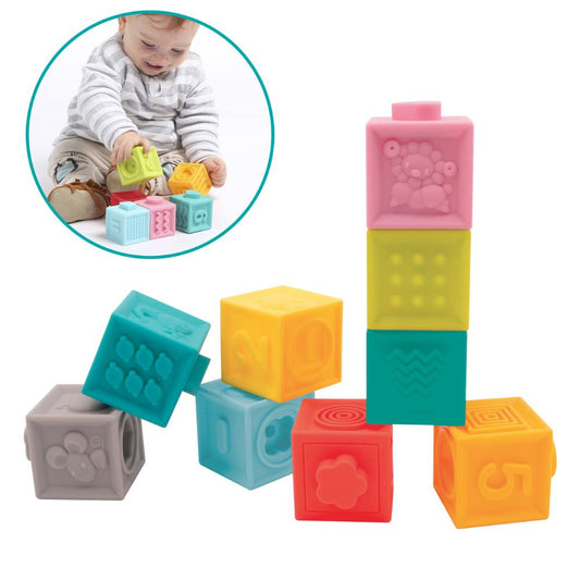 Ludi Klosser med 3D-Bilder – Myke Byggeklosser for Babyer – Fra 10 Måneder
