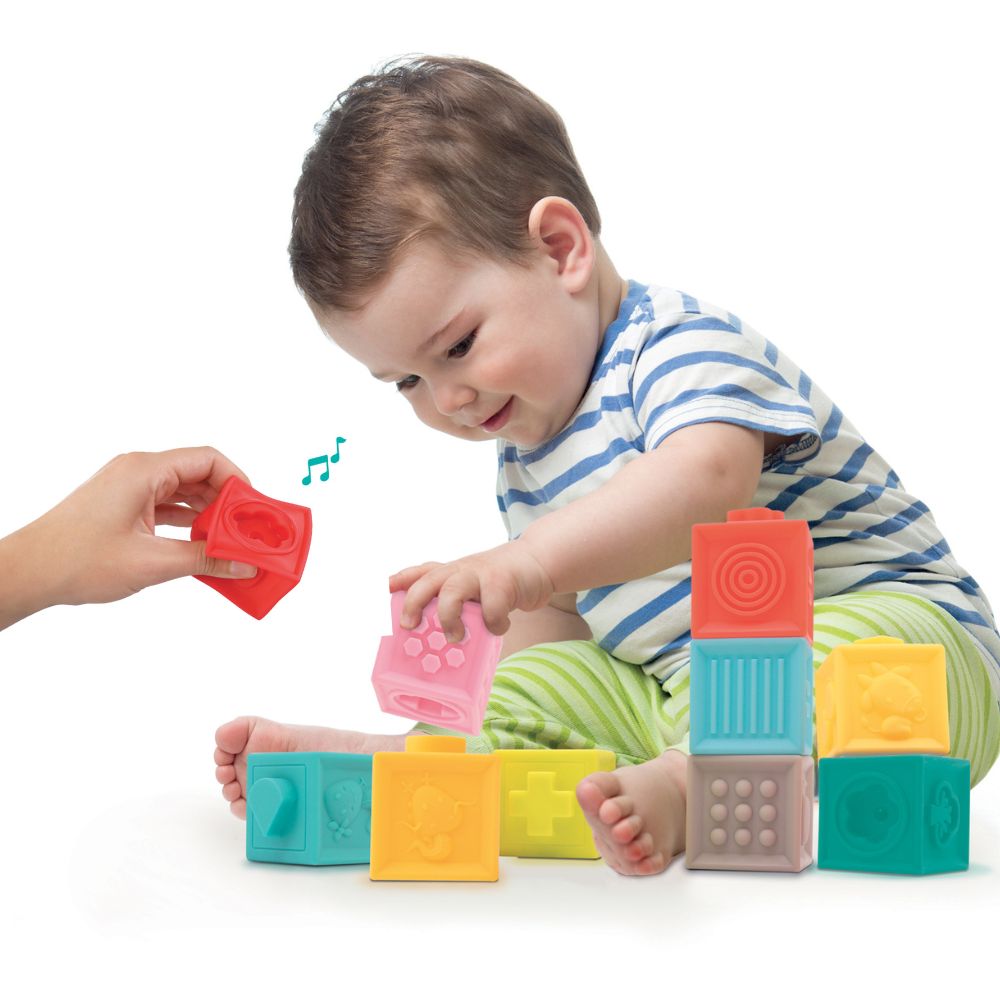 Ludi Klosser med 3D-Bilder – Myke Byggeklosser for Babyer – Fra 10 Måneder