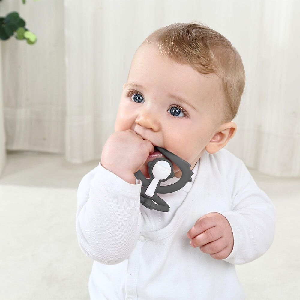 Mombella Lyseblå Hugging Monkey Biteleke - bilde 4