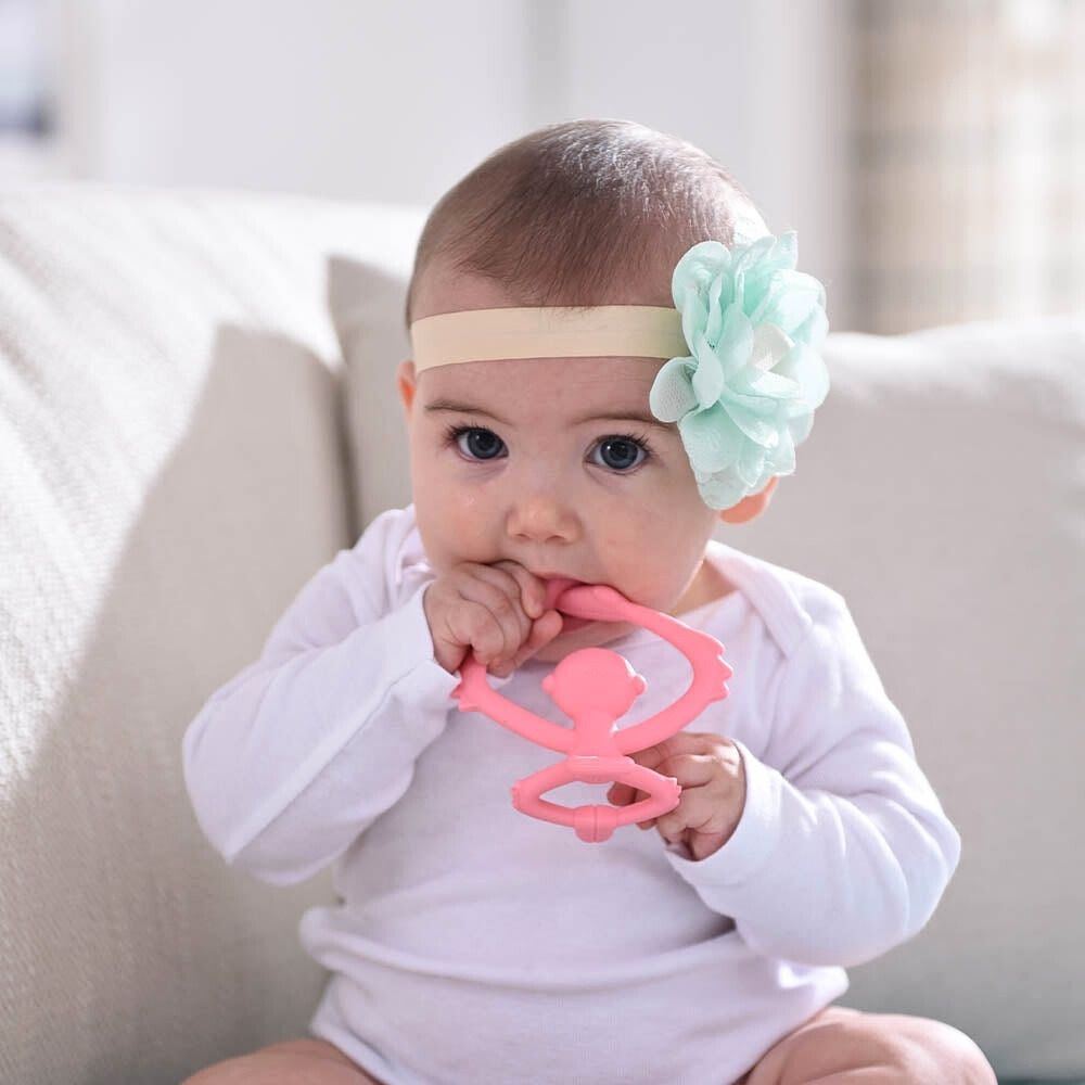 Mombella Lyseblå Hugging Monkey Biteleke - bilde 5