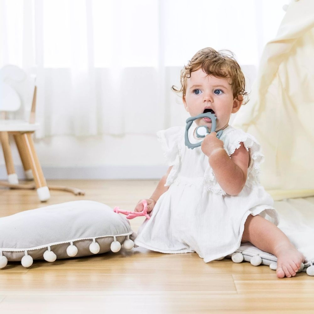 Mombella Jern Grønn Hugging Monkey Biteleke - bilde 3