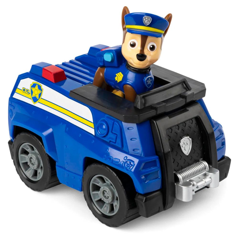 PAW Patrol Chase Politibil – Basic Vehicle Serie – Lekekjøretøy med Figur – Fra 3 År