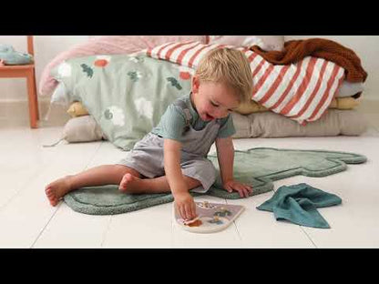 Sandfarget Knottepuslespill med 5 Tykke Trebrikker