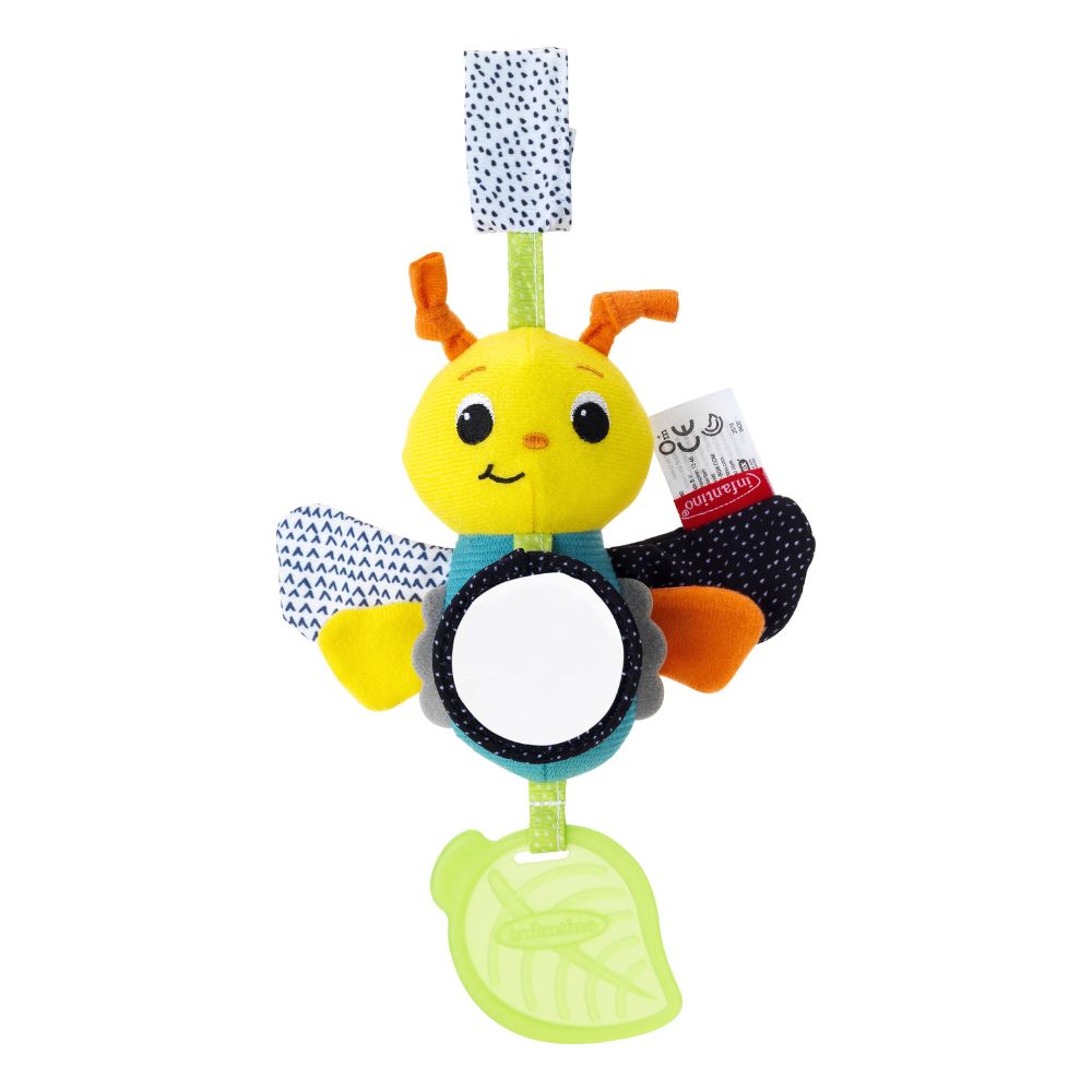 Infantino B Kids Sommerfugl Baby Rangle med Bjelle – Fargerik Rangle – Fra 0 Måneder