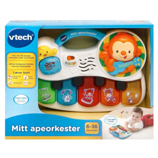 VTech Baby Mitt Apeband – Interaktiv Musikkleke med Lyd og Lys – Fra 6 Måneder