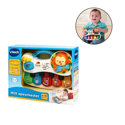 VTech Baby Mitt Apeband – Interaktiv Musikkleke med Lyd og Lys – Fra 6 Måneder