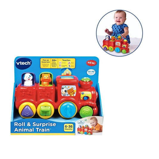 VTech Pop-Up Tog med Dyrevenner – Lærerik Leke med Lyd og Bevegelse – Fra 6 Måneder