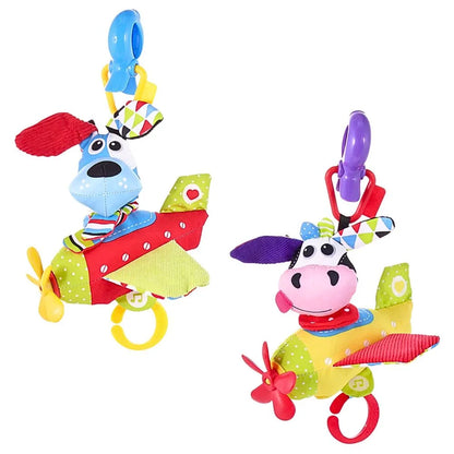 Musikalsk Fly Med Ku for Barnevogn med Lyd og Bevegelse