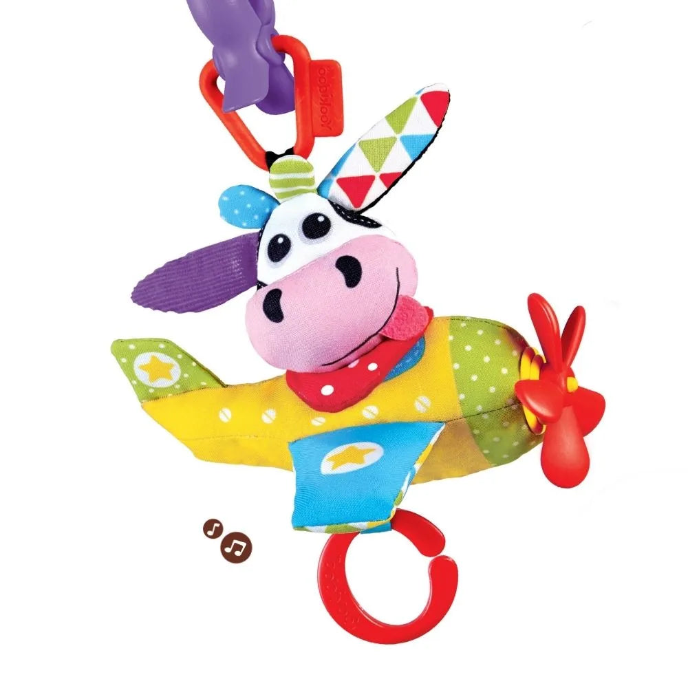 Musikalsk Fly Med Ku for Barnevogn med Lyd og Bevegelse