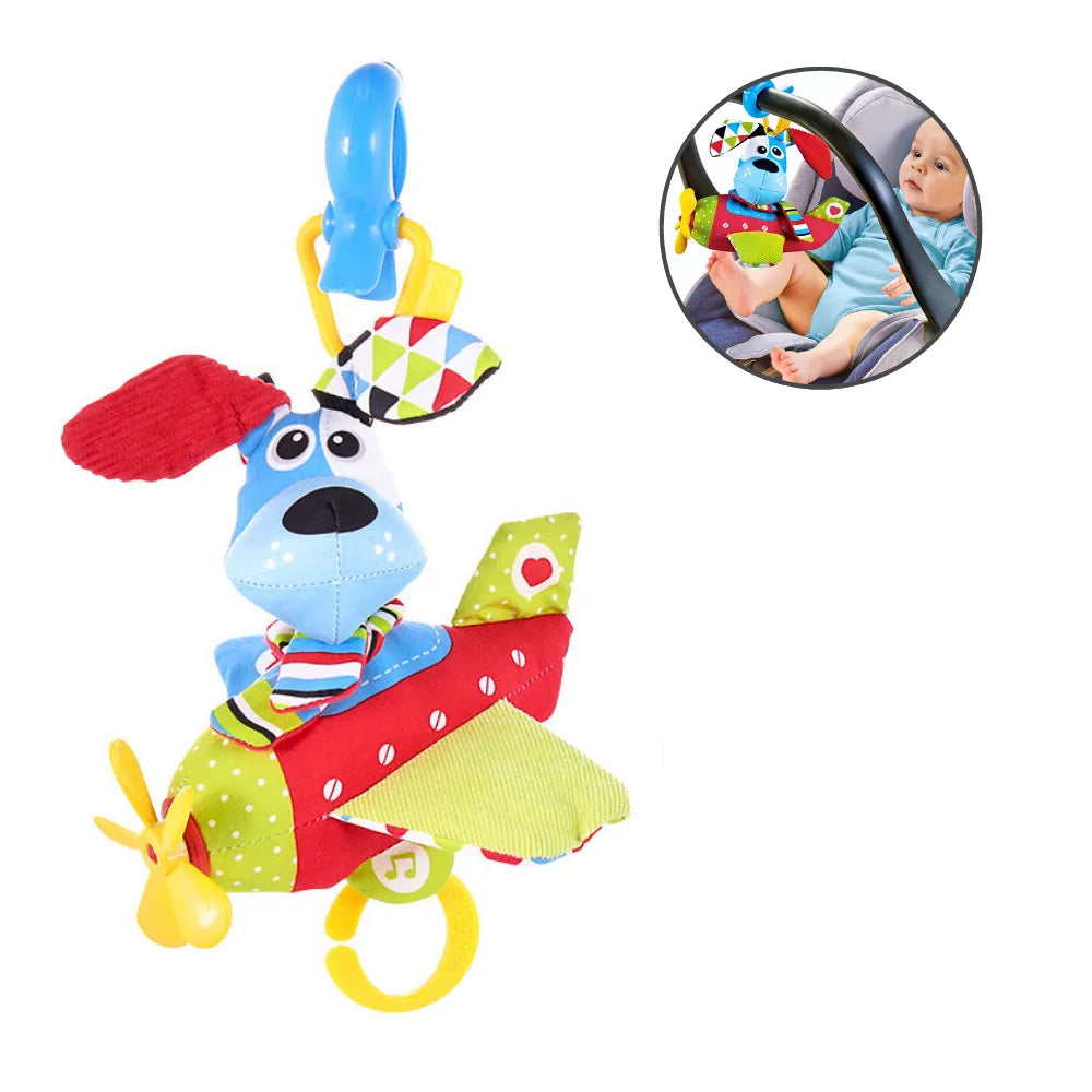 Musikalsk Fly Med Hund for Barnevogn med Lyd og Bevegelse